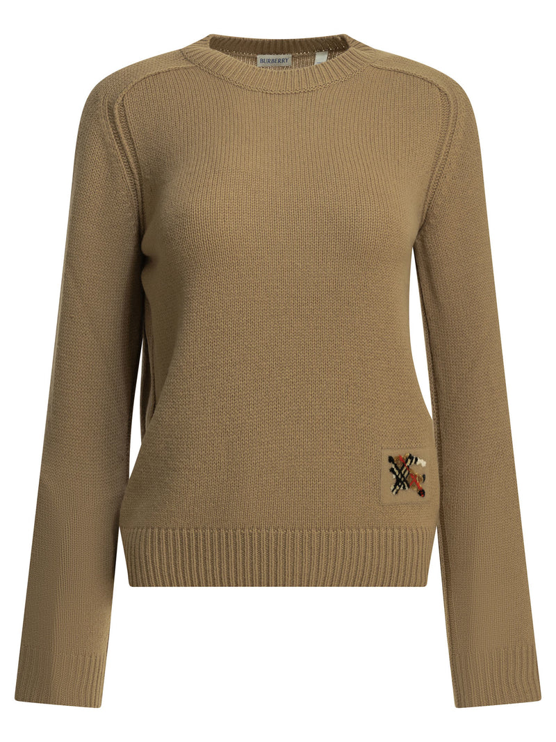 Burberry Burberry Janelle Round Neck Sweater Brown - World Class Fashion