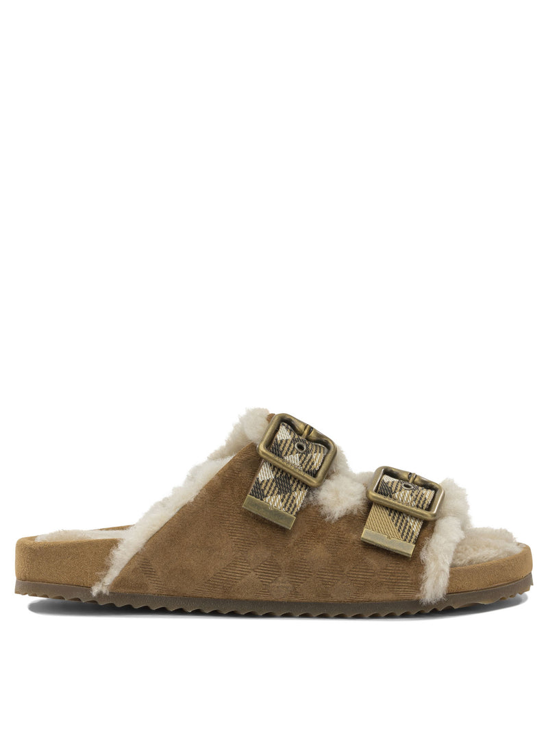 Burberry Burberry Urchin Flat Sandals Beige Women - World Class Fashion