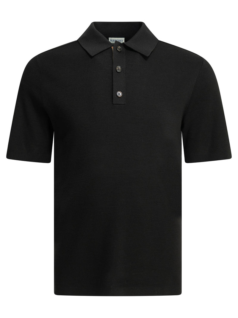 Burberry Burberry Marcus Button-down Polo Shirt Black - World Class Fashion