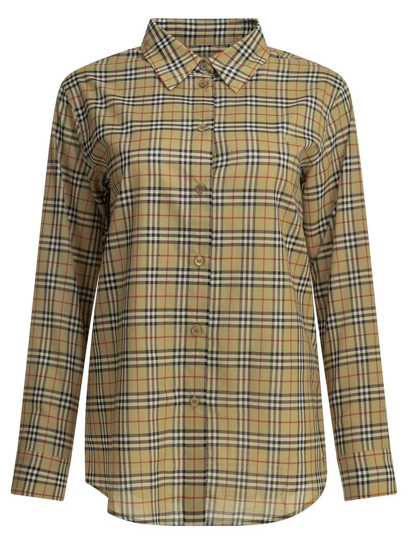 Burberry Burberry Emma Check Casual Shirt Beige - World Class Fashion