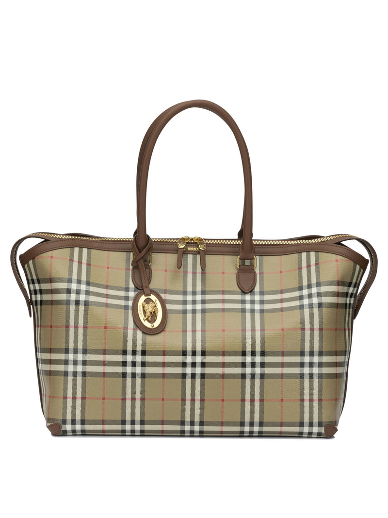 Burberry Burberry Check Large Shoulder Bag Beige - World Class Fashion