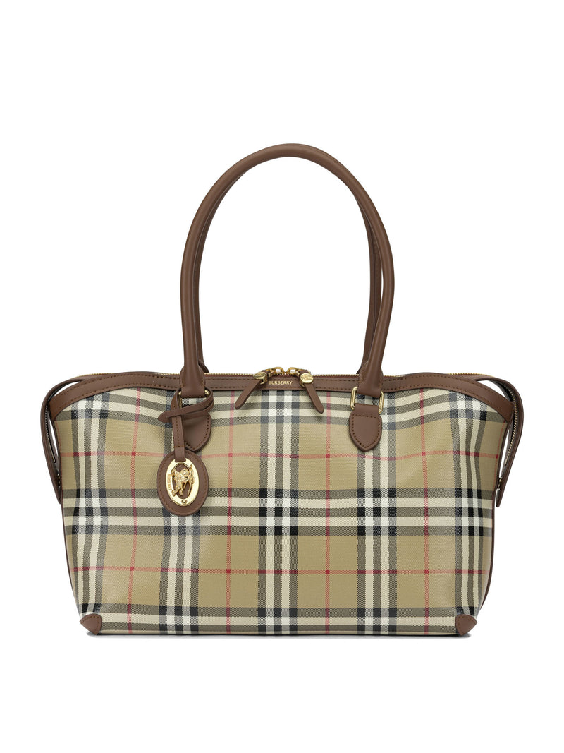 Burberry Burberry Check Medium Shoulder Bag Beige - World Class Fashion