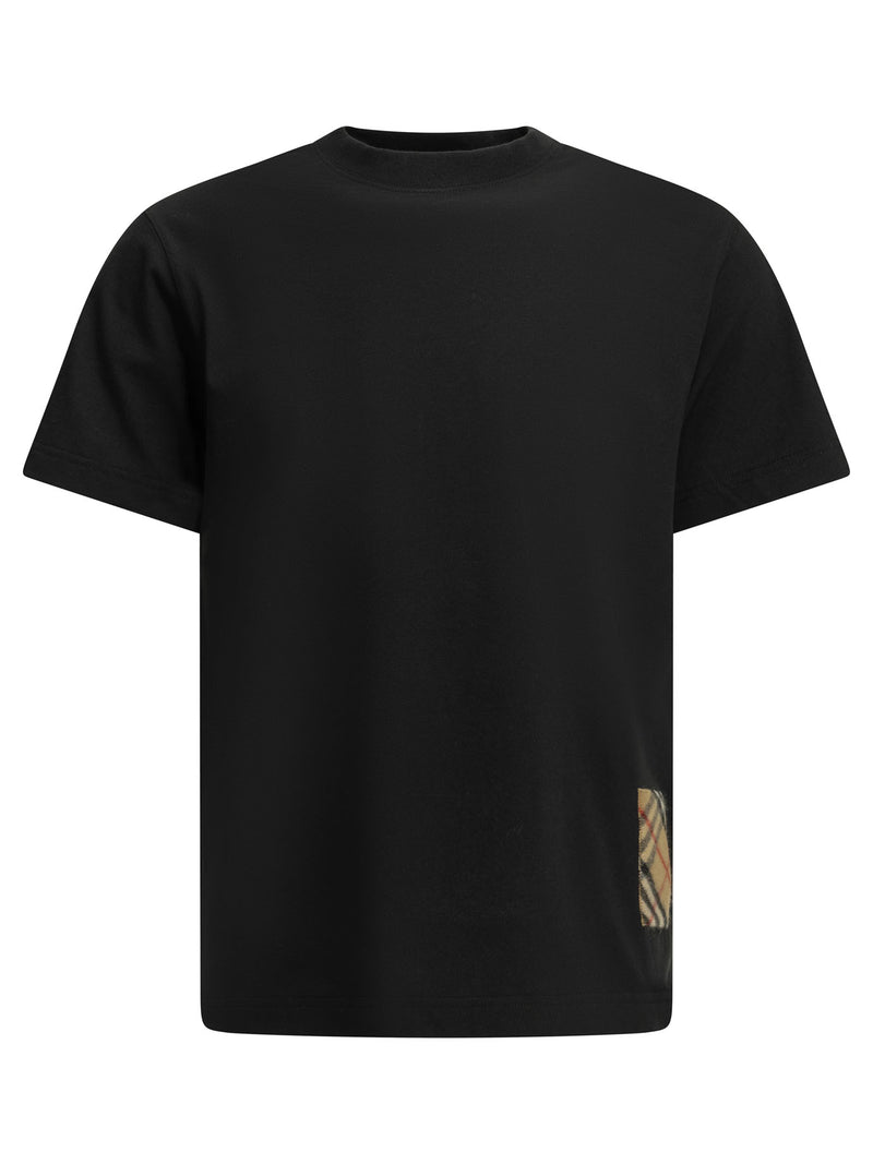 Burberry Burberry Crewneck T-shirt with Appliqué Black Men - World Class Fashion