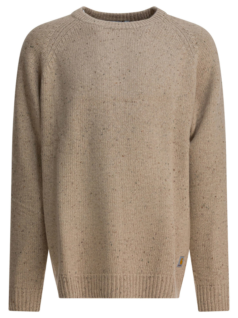 Carhartt WIP Carhartt WIP Anglistic Crew-neck Sweater Beige - World Class Fashion
