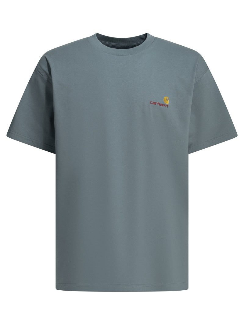 Carhartt WIP Carhartt WIP American Script Crew-neck T-shirt Blue - World Class Fashion