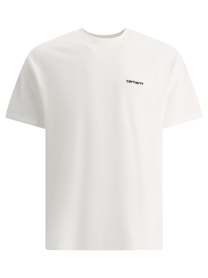 Carhartt WIP Carhartt WIP Script Embroidery Crew-neck T-shirt White - World Class Fashion