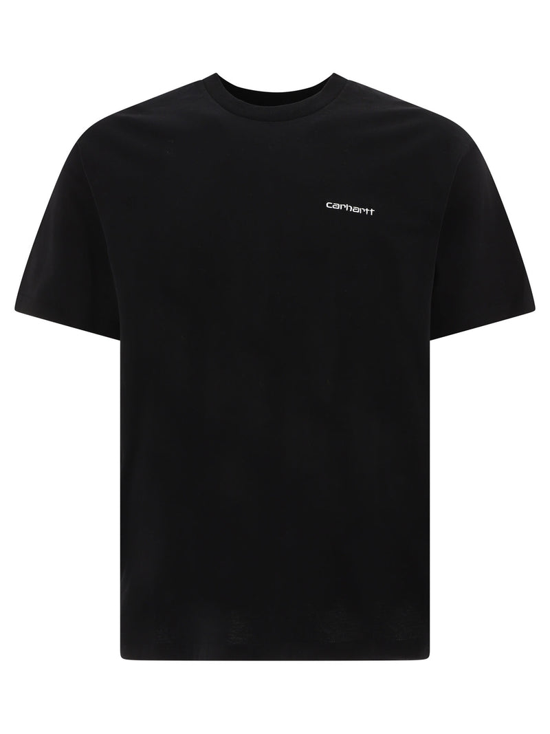 Carhartt WIP Carhartt WIP Script Embroidery Crew-neck T-shirt Black - World Class Fashion