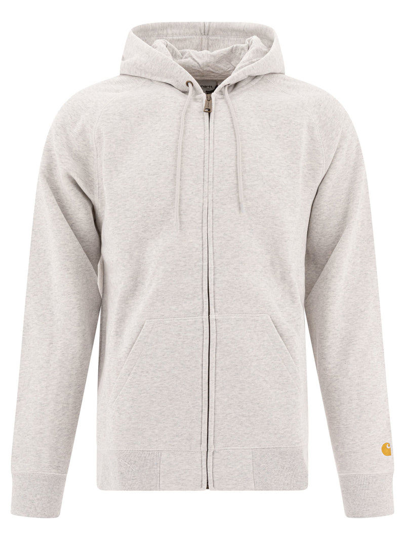 Carhartt WIP Carhartt WIP Chase Zip-up Sweatshirt Grey - World Class Fashion