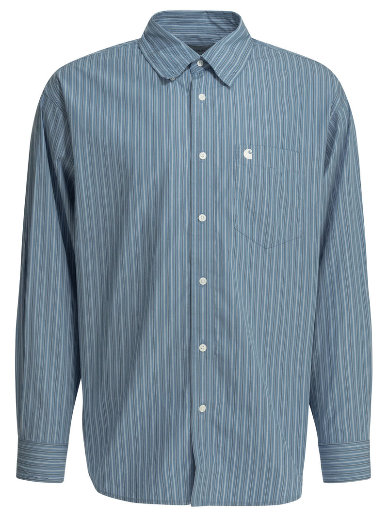 Carhartt WIP Carhartt WIP Keene Casual Shirt Light Blue - World Class Fashion