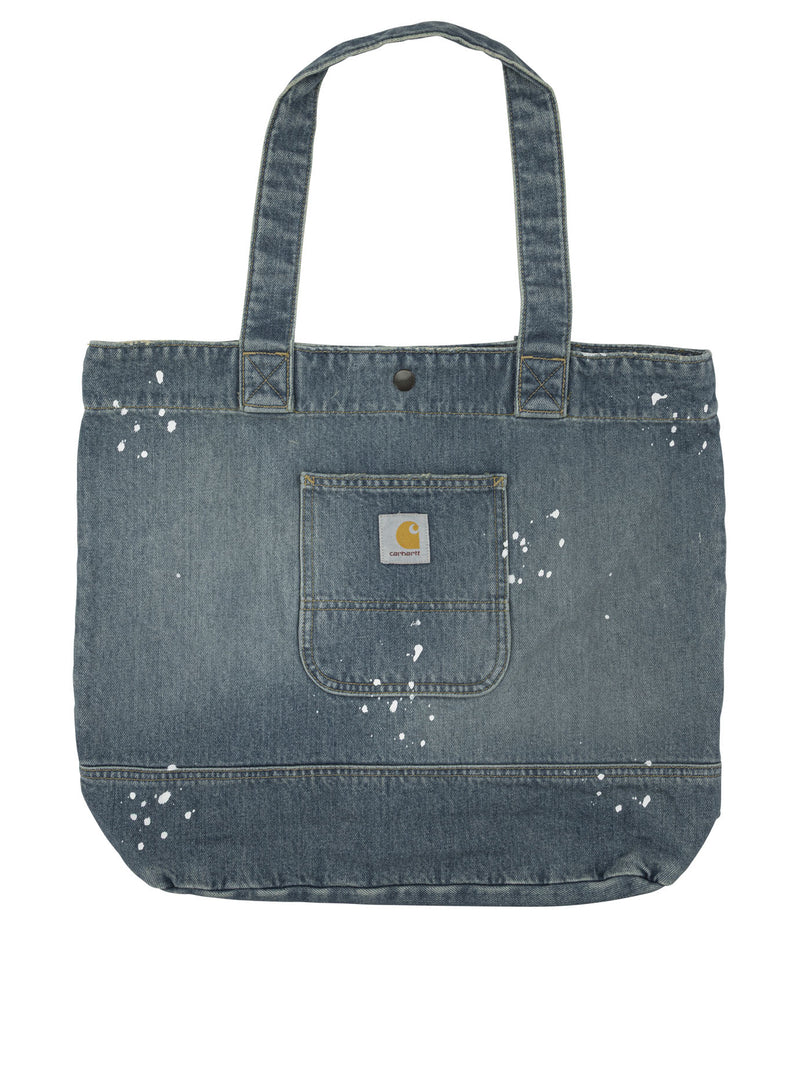 Carhartt WIP Carhartt WIP Denim Tote Large Shoulder Bag Blue - World Class Fashion