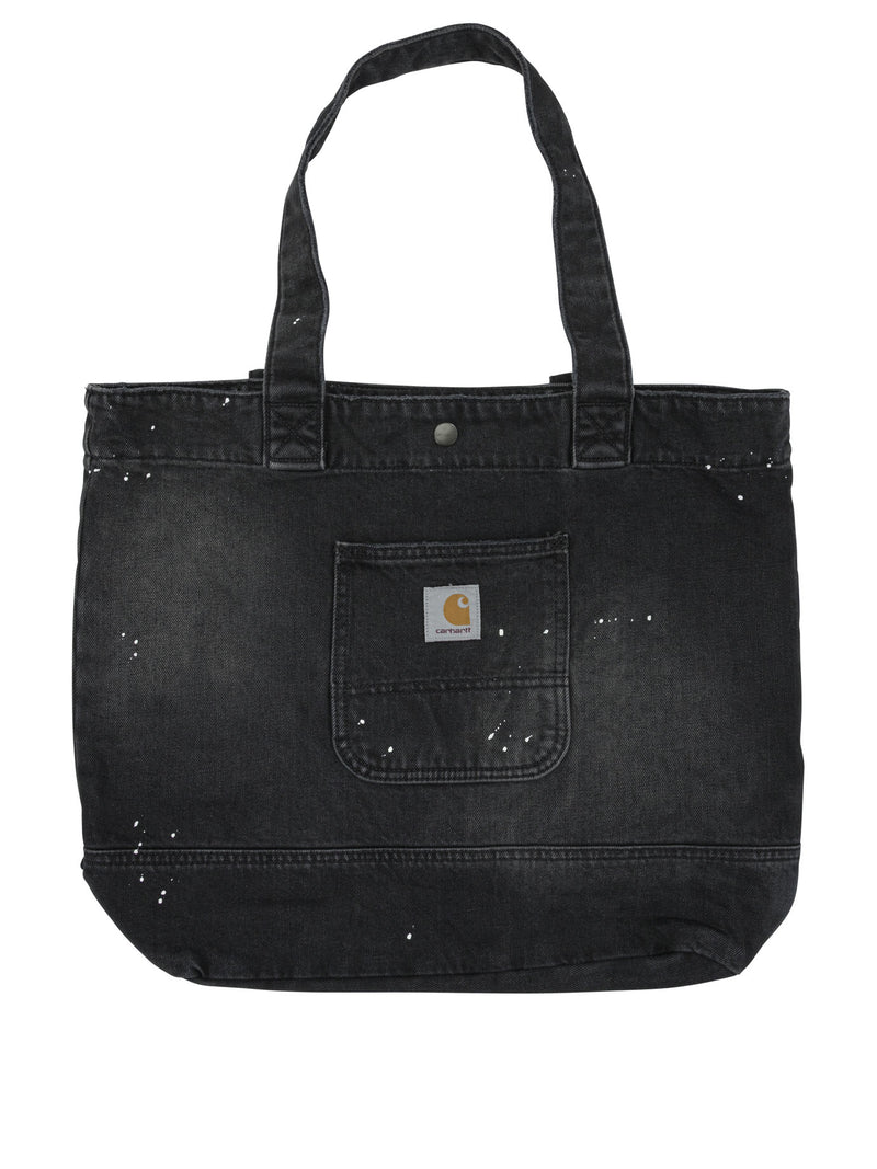 Carhartt WIP Carhartt WIP Denim Tote Large Shoulder Bag Black - World Class Fashion