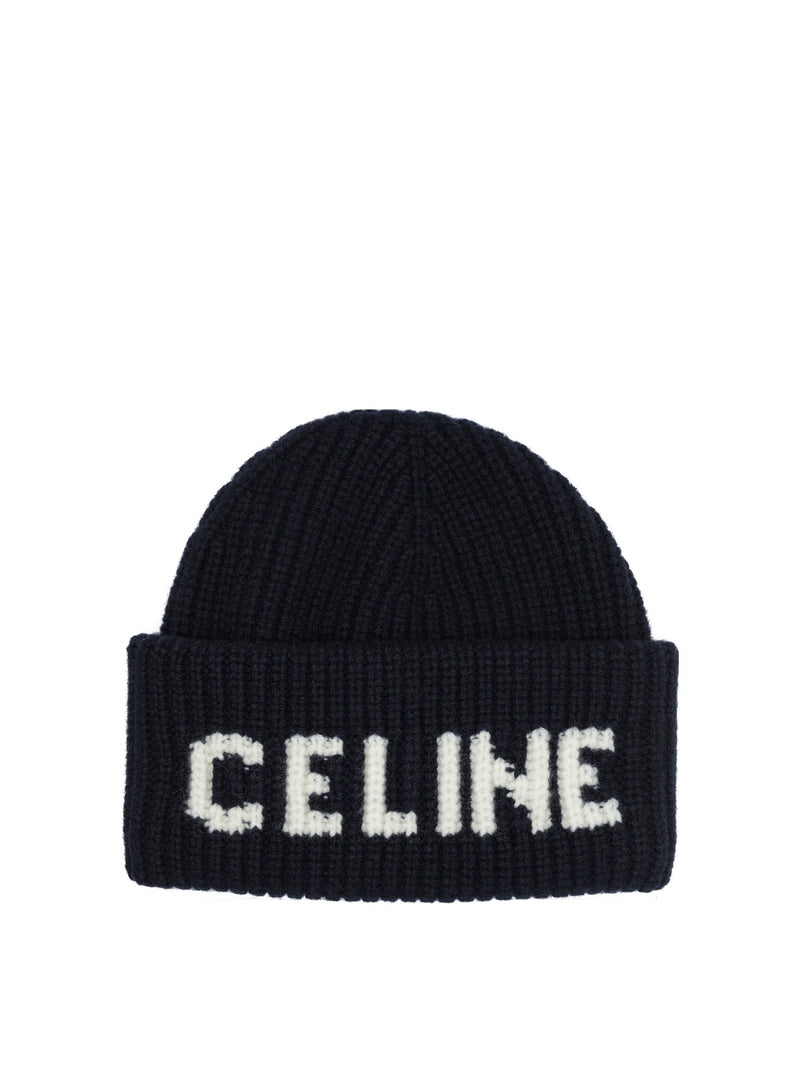 Celine Celine Wool Cashmere Hat Blue Men - World Class Fashion