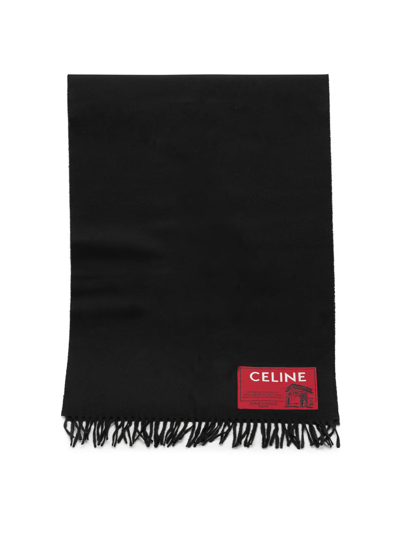 Celine Celine Wool Cashmere Scarf Black Men - World Class Fashion
