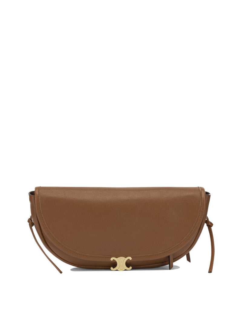 Celine Bolso de Hombro Celine de Piel de Cordero Marrón para Mujer - World Class Fashion