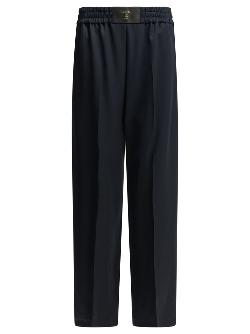 Celine Celine Wool Trousers Blue Women - World Class Fashion