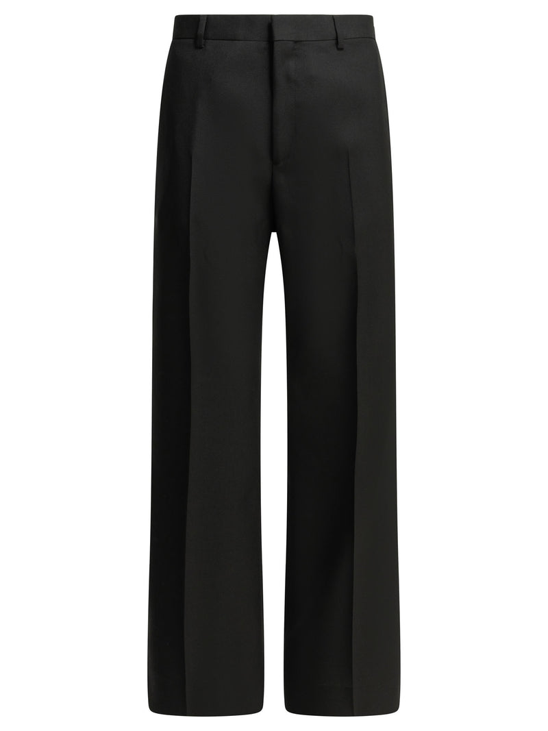 Celine Celine Pantalones de Lana Negro Mujer - World Class Fashion