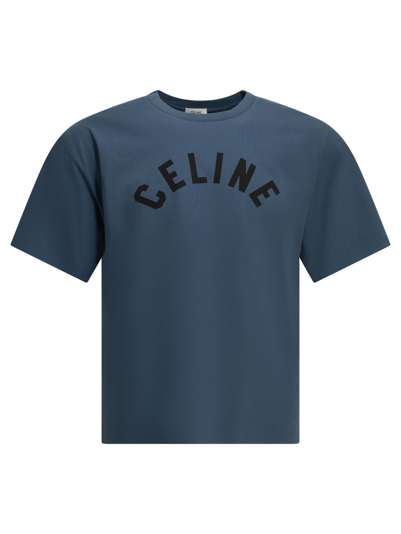 Celine Celine Cotton T-Shirt Blue Men - World Class Fashion