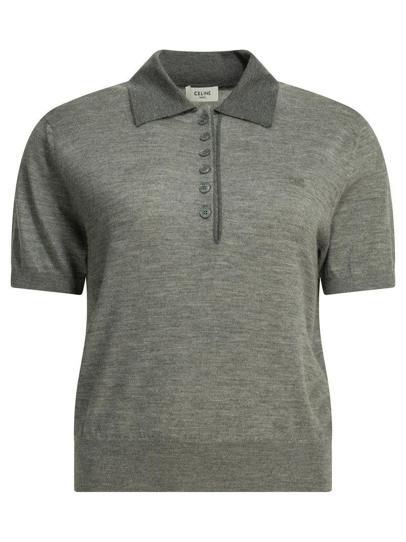 Celine Polo Celine de cachemira y seda gris para mujer - World Class Fashion