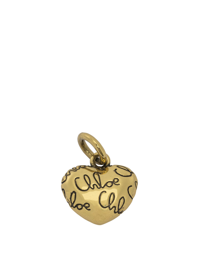 Chloe Chloé Alphabet Heart Logo Pendant Gold - World Class Fashion