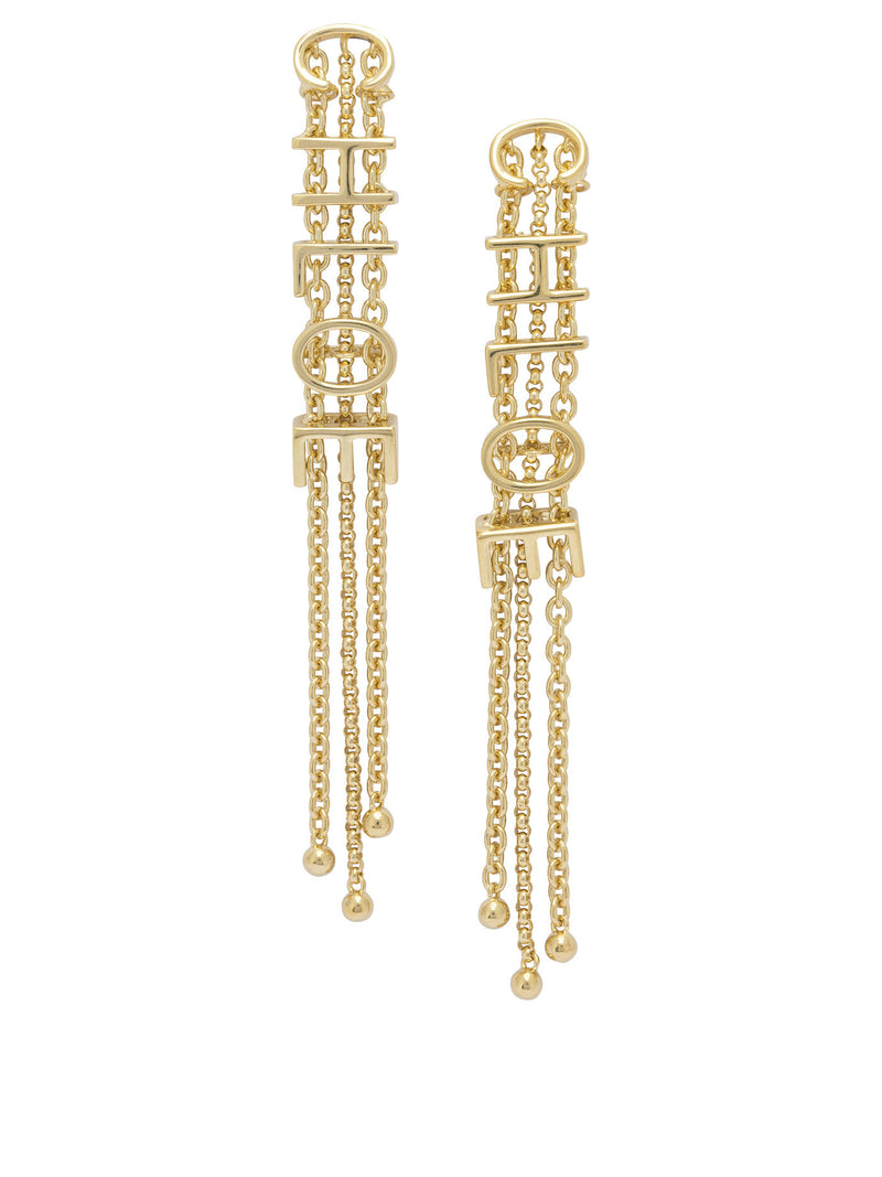 Chloe Chloé Mini Belt Earrings Gold - World Class Fashion