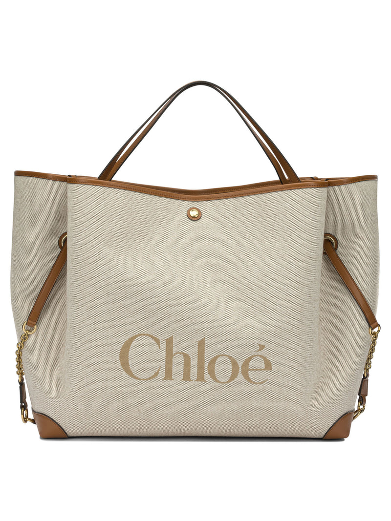 Chloe Bolso de hombro grande Chloé Clover marrón - World Class Fashion