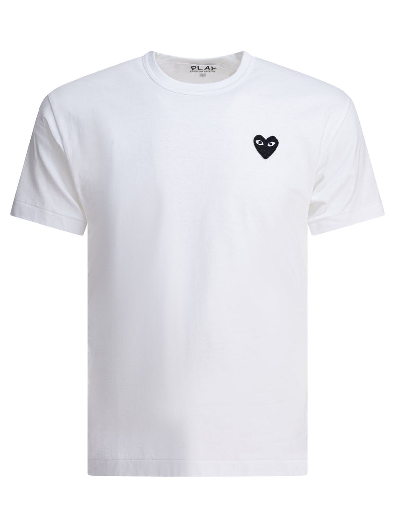 Comme Des Garçons Play Comme Des Garçons Play Black Heart Crewneck T-shirt White - World Class Fashion