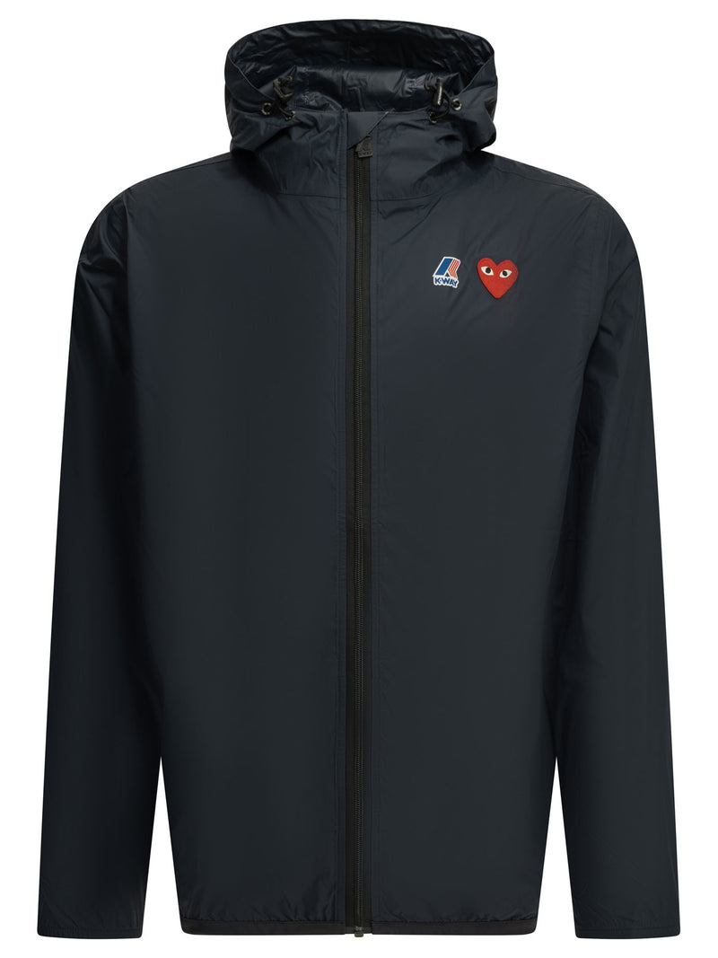 Comme Des Garçons Play Comme Des Garçons Play X K-way Raincoat Navy - World Class Fashion