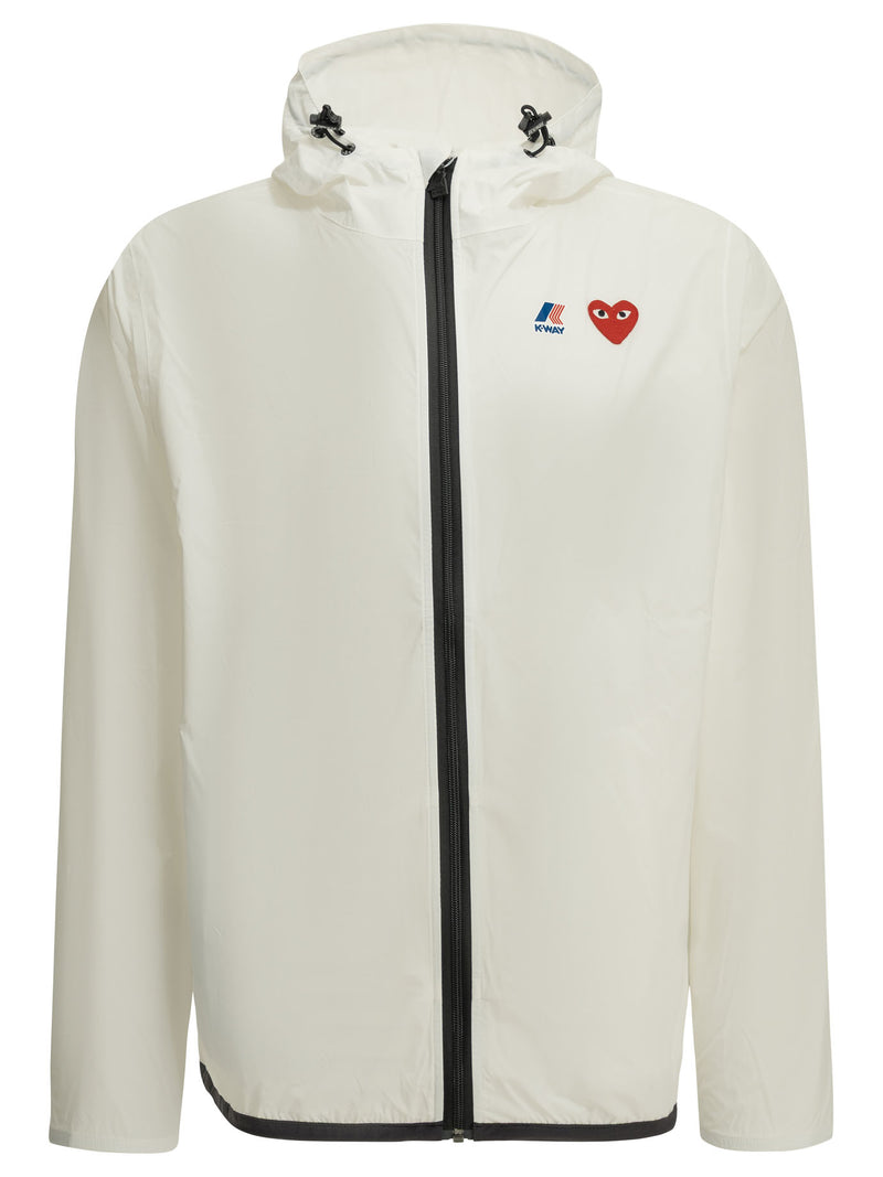 Comme Des Garçons Play Comme Des Garçons Play X K-way Raincoat White - World Class Fashion