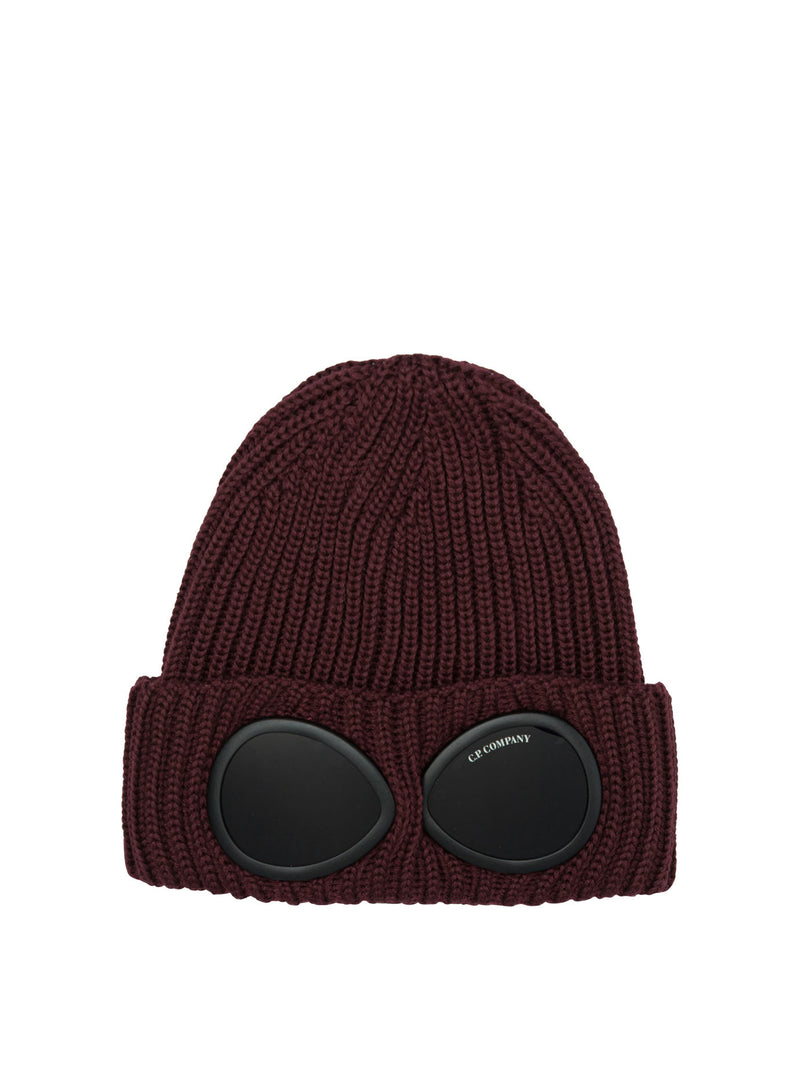C.P. Company C.P. Company Goggle Beanie Bordeaux - World Class Fashion