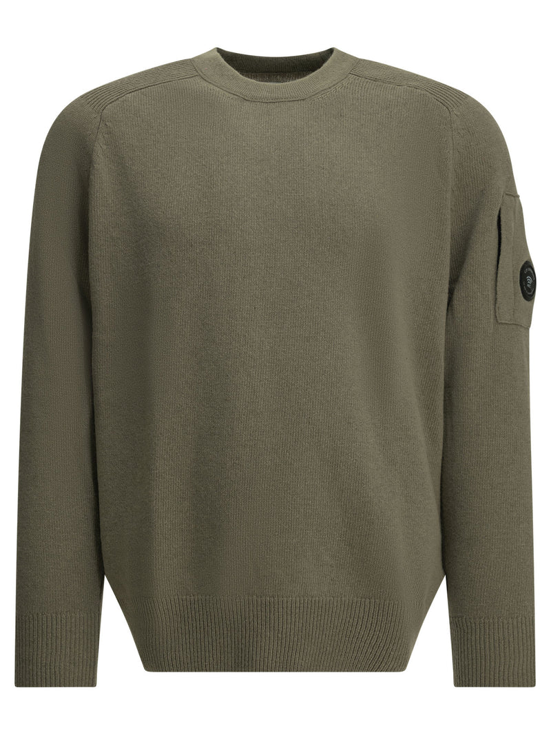 C.P. Company C.P. Company Lens Crew-neck Sweater Grey - World Class Fashion