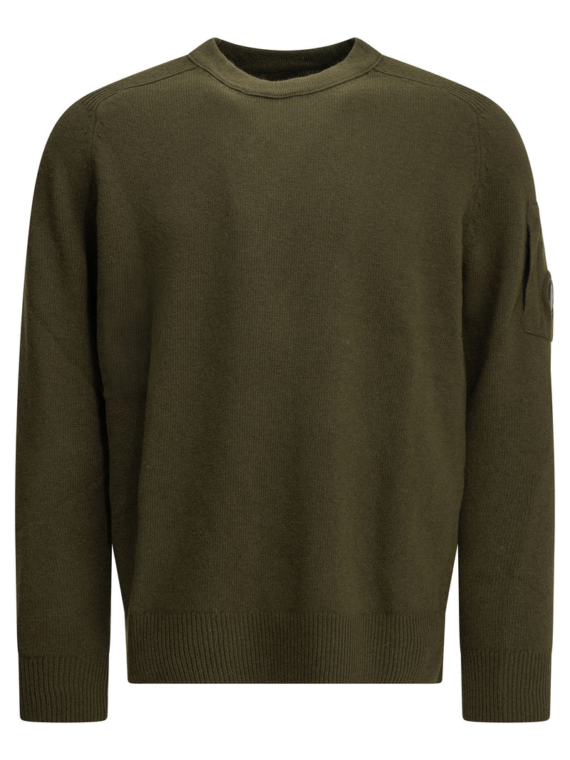 C.P. Company C.P. Company Lens Crew-neck Sweater Green - World Class Fashion
