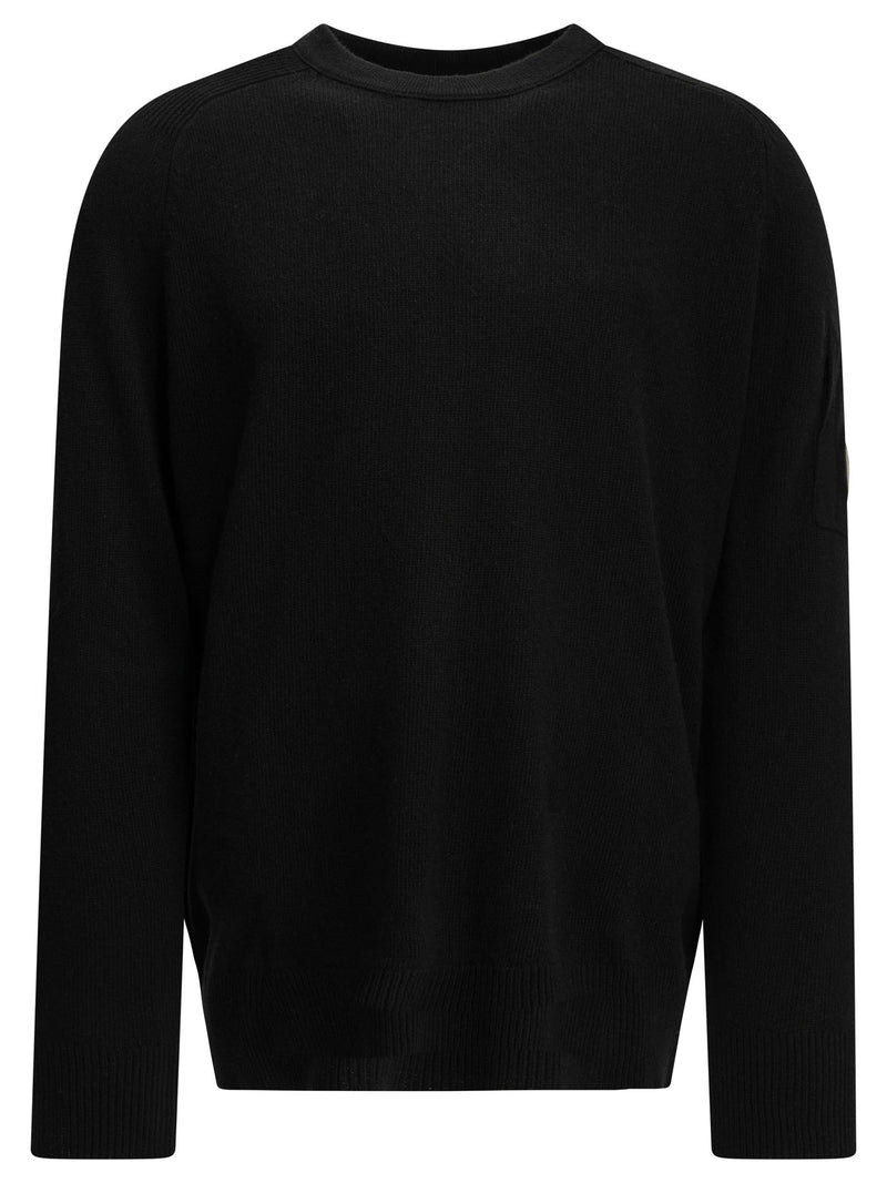 C.P. Company C.P. Company Lens Crew-neck Sweater Black - World Class Fashion