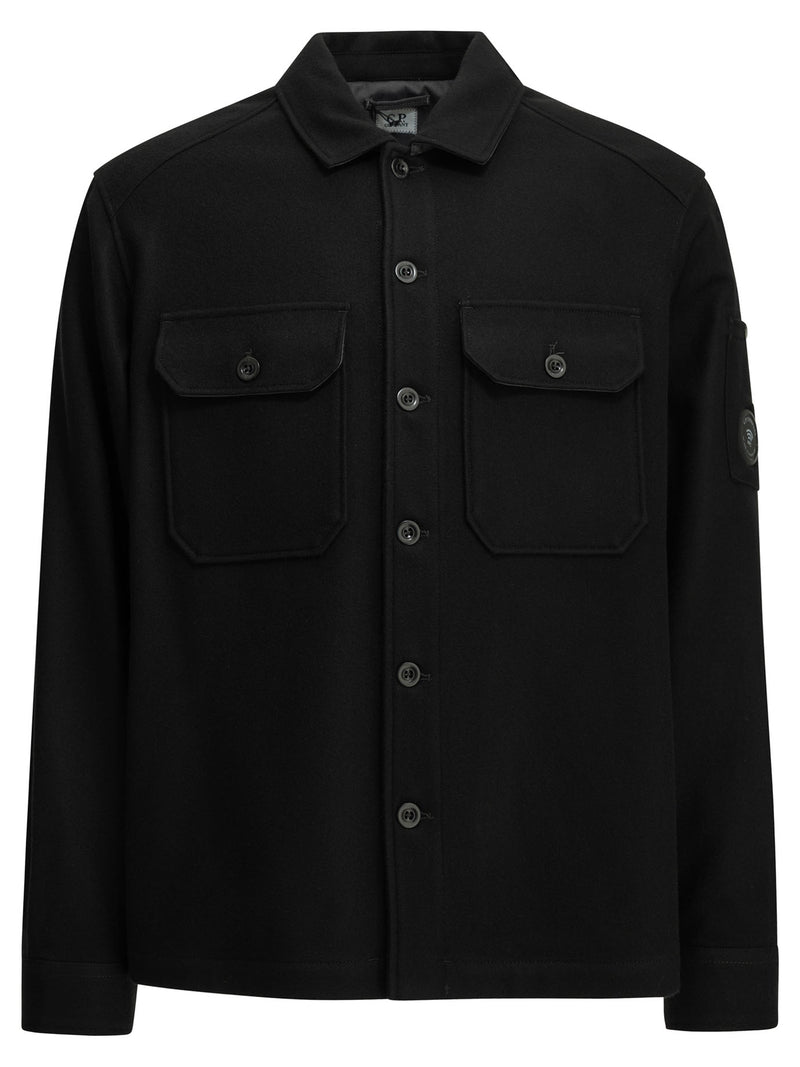C.P. Company C.P. Company Lens Overshirt Jacket Black - World Class Fashion