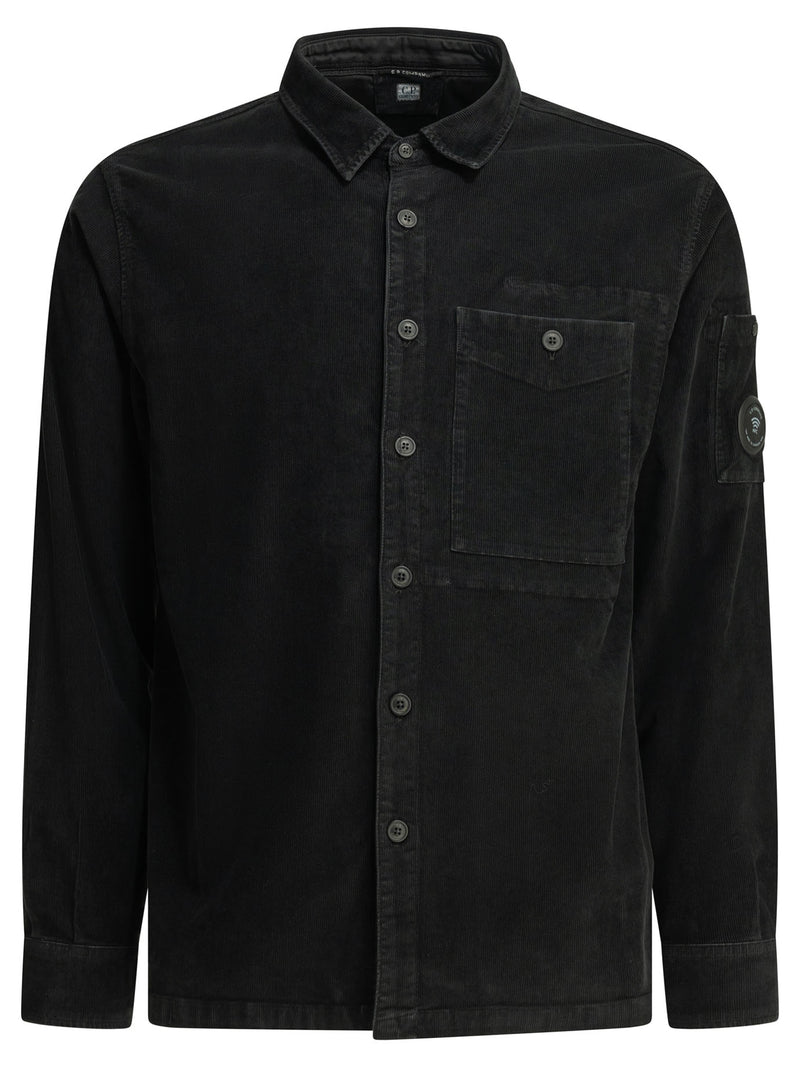 C.P. Company C.P. Company Corduroy Overshirt Jacket Black - World Class Fashion