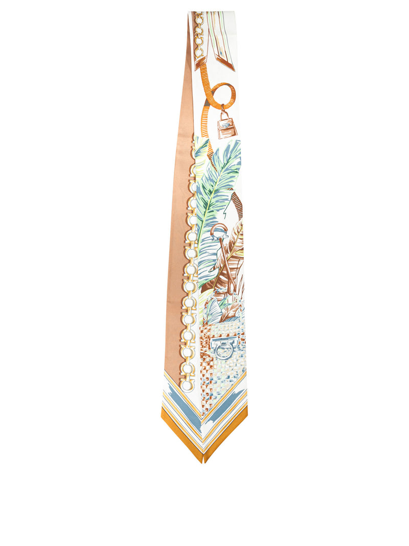 Ferragamo Ferragamo Felini Silk Headband Orange - World Class Fashion
