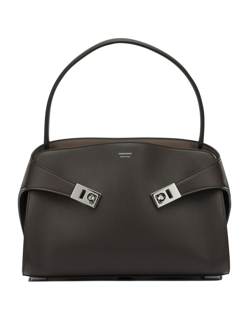 Ferragamo Ferragamo Hug Soft Medium Hand Bag Brown - World Class Fashion