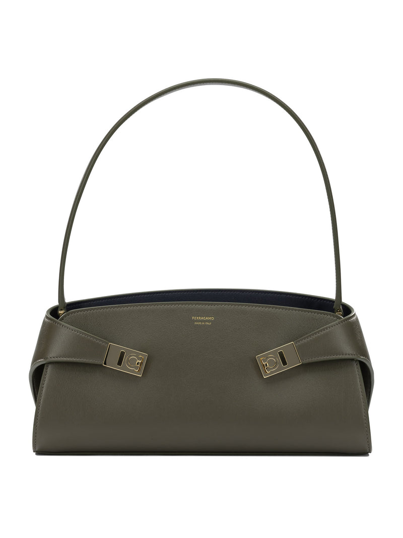 Ferragamo Ferragamo Hug East-west Medium Shoulder Bag Green - World Class Fashion