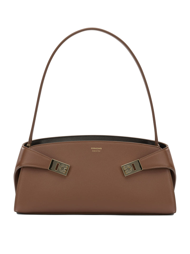 Ferragamo Bolso de Hombro Mediano Ferragamo Hug East-west Marrón - World Class Fashion