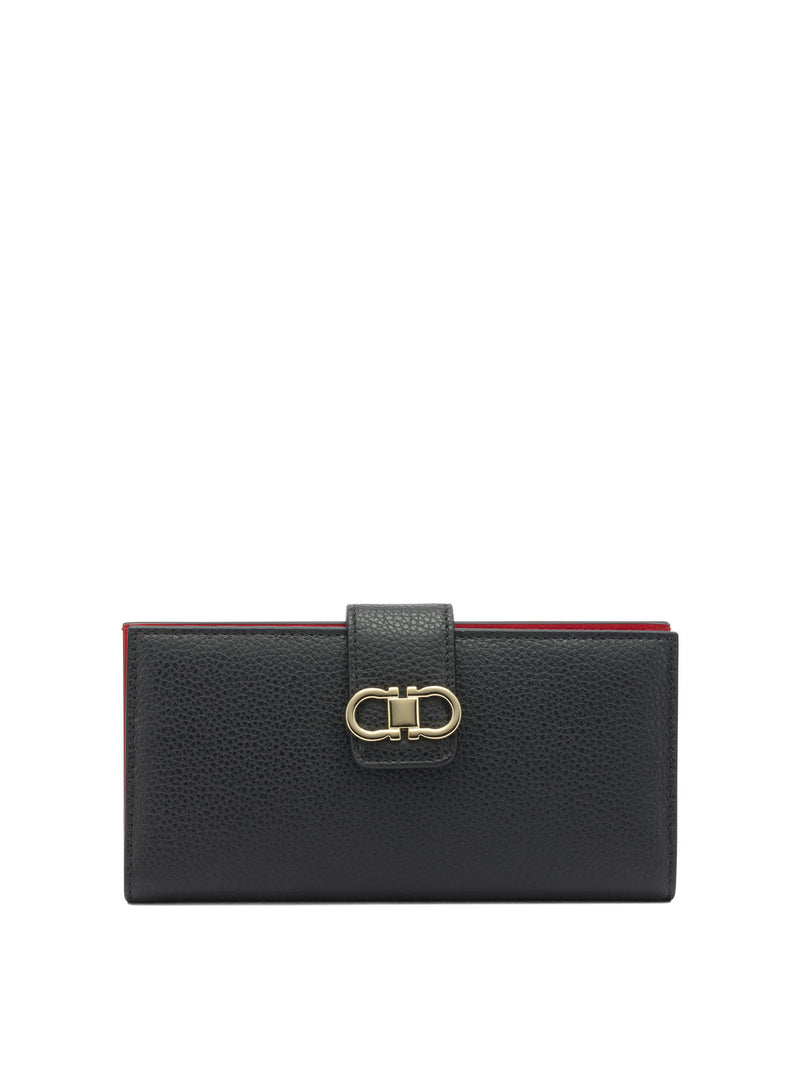 Ferragamo Ferragamo Gancini Wallet Black Women - World Class Fashion