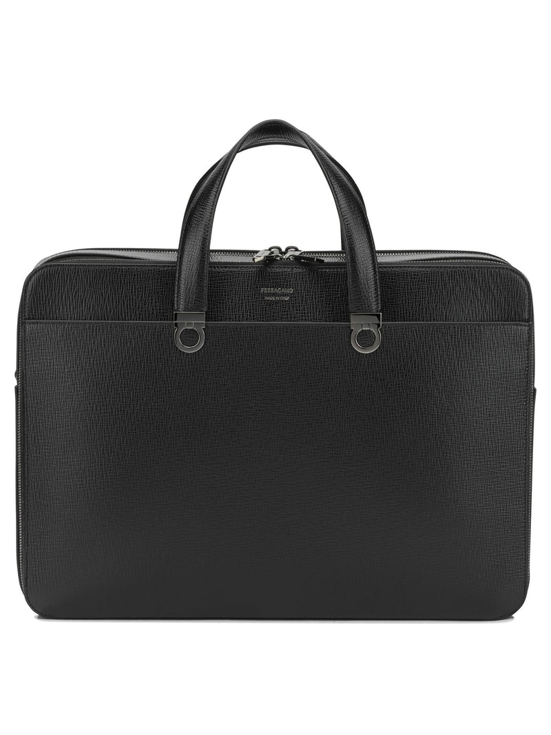 Ferragamo Ferragamo Gancini Large Handbag Black Men - World Class Fashion