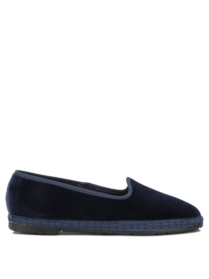 Flabelus Flabelus Amy Velvet Ballerinas Blue - World Class Fashion