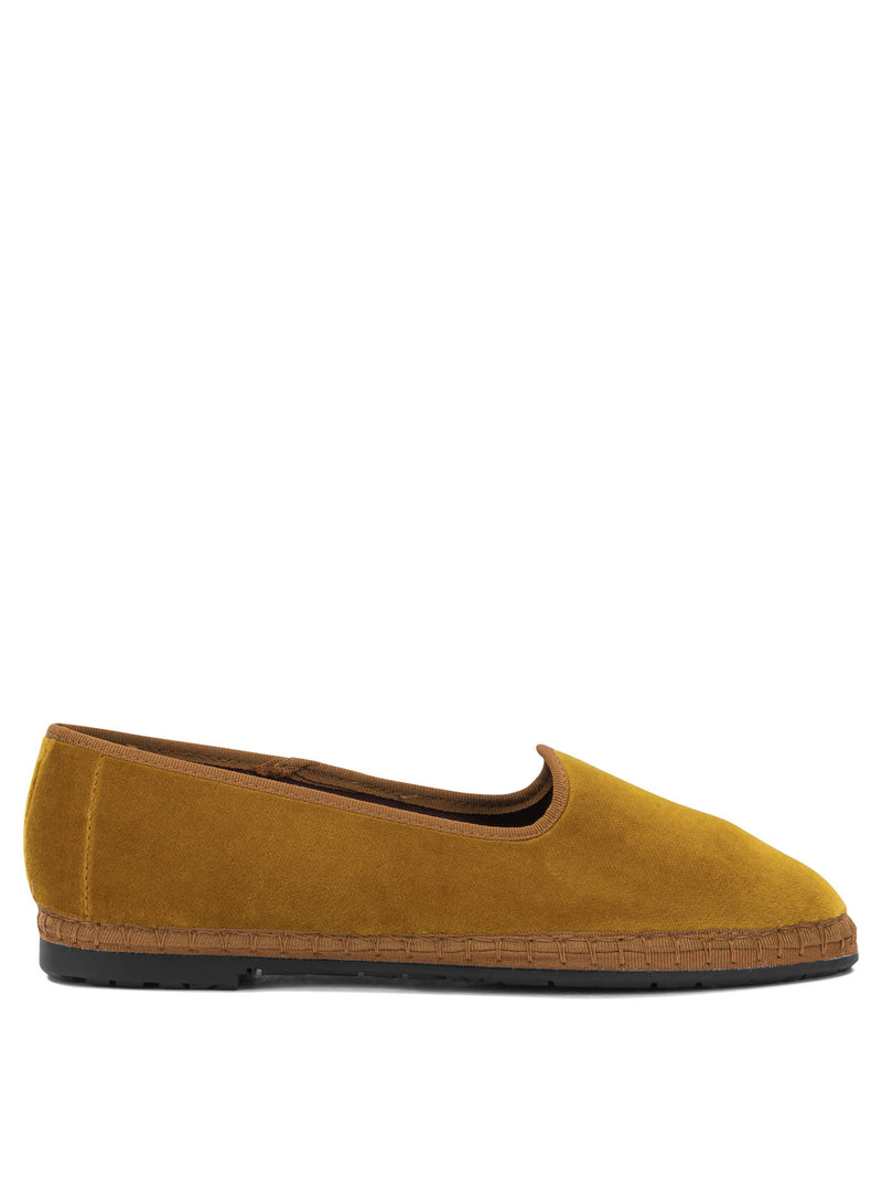 Flabelus Flabelus Diggory Velvet Ballerinas Yellow - World Class Fashion