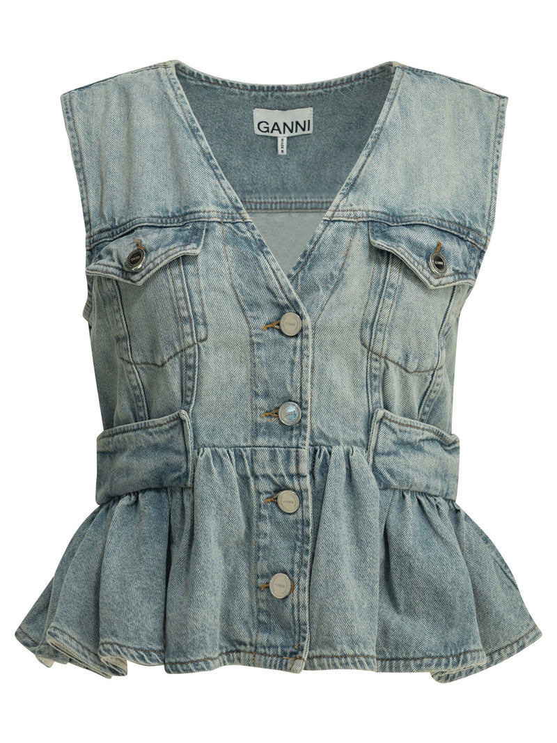 Ganni Ganni Denim Vest - World Class Fashion