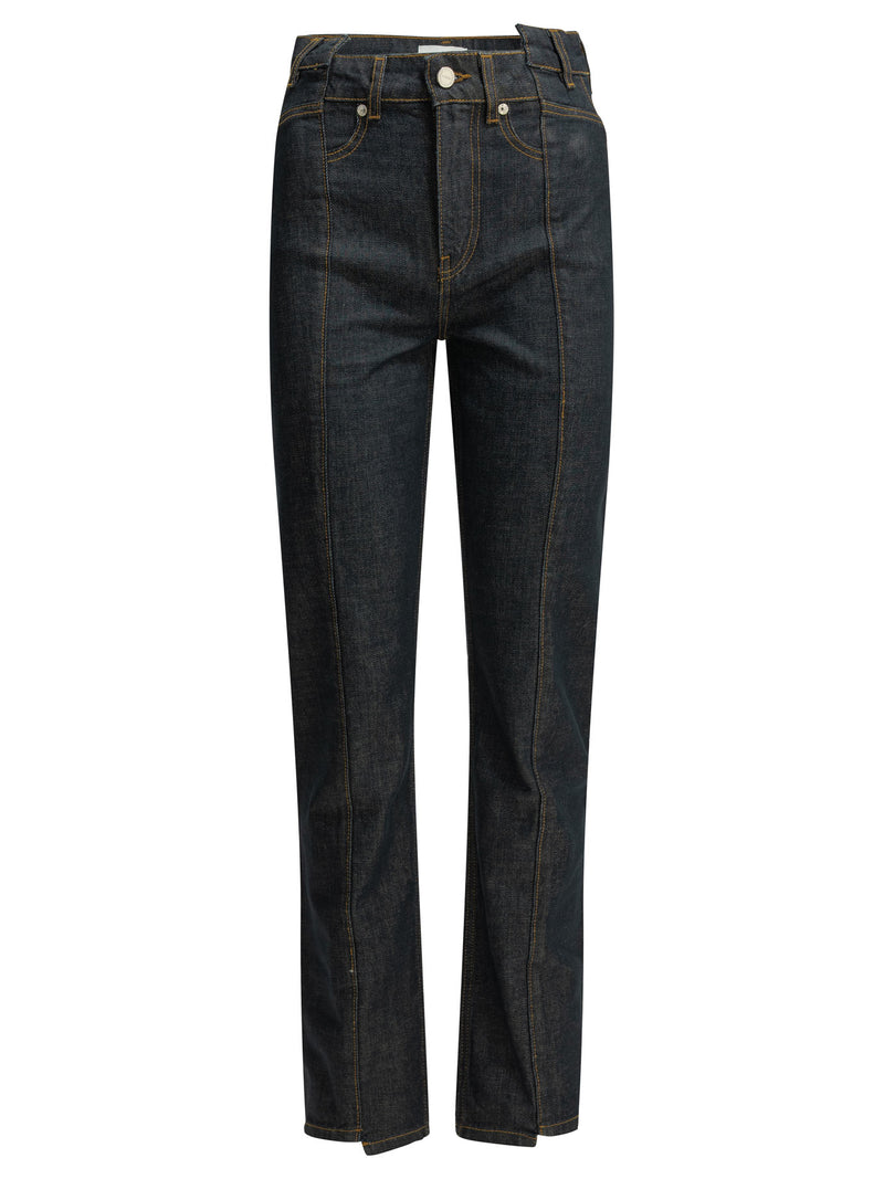 Ganni Ganni Fold Straight-leg Jeans Blue Women - World Class Fashion