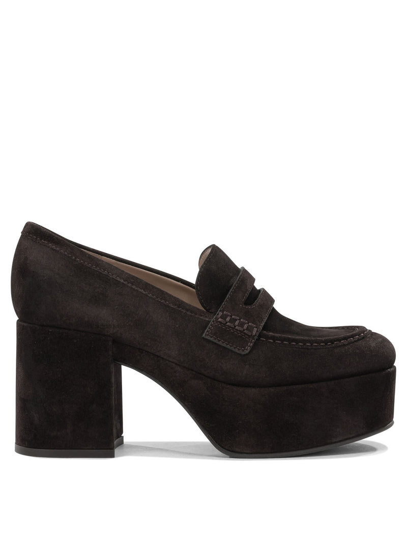 Gianvito Rossi Gianvito Rossi Jenna 75mm Heeled Loafers - World Class Fashion