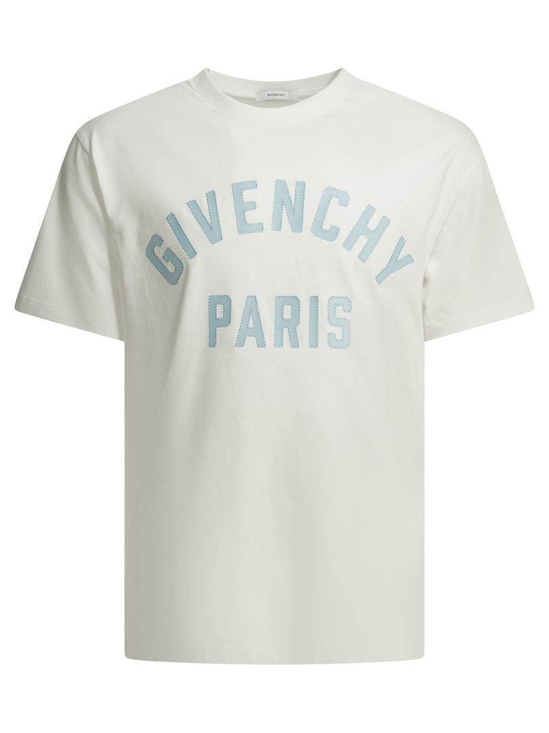 Givenchy Camiseta Givenchy Paris de cuello redondo blanca para hombre - World Class Fashion