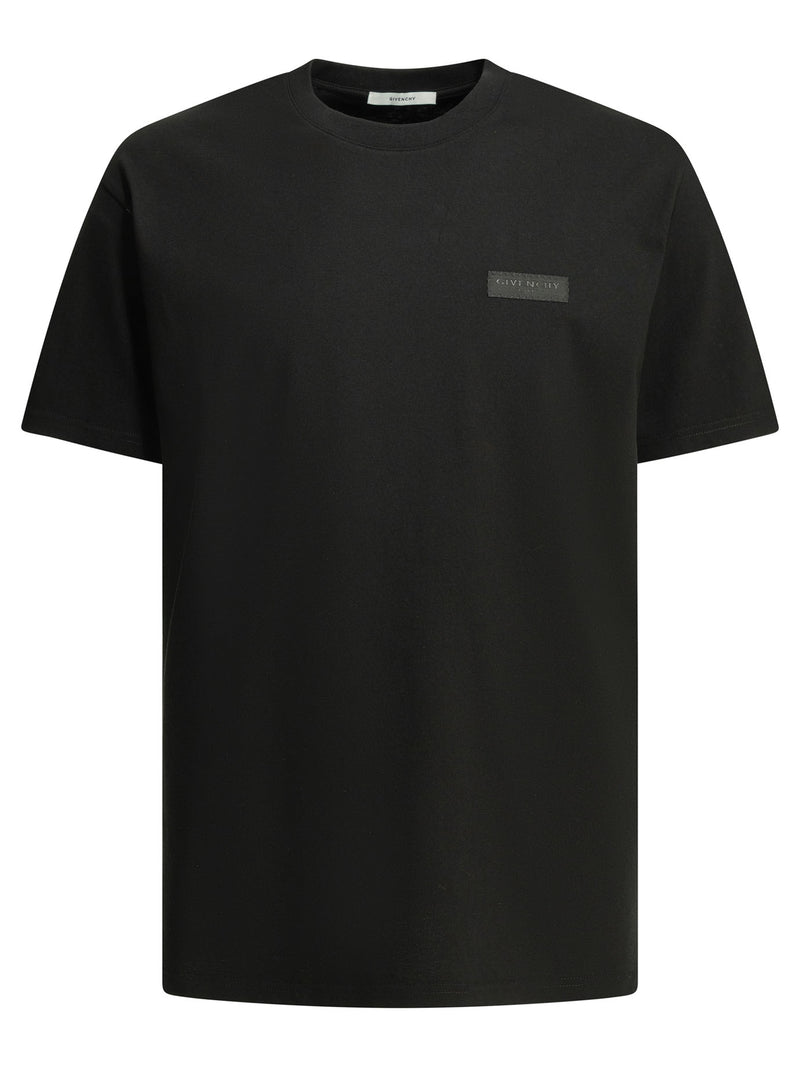 Givenchy Camiseta de cuello redondo con logo Givenchy negra para hombre - World Class Fashion