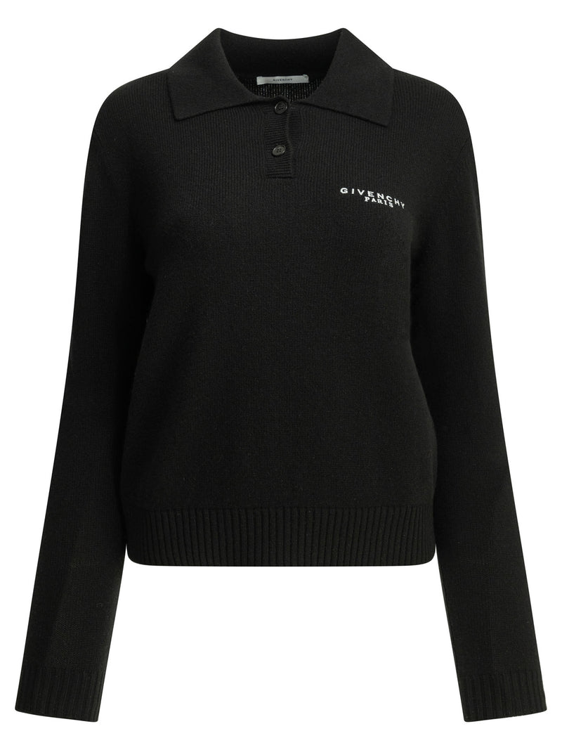 Givenchy Givenchy Logo Polo Sweater Black Women - World Class Fashion