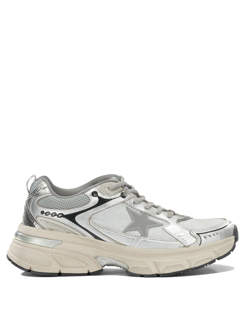 Golden Goose Golden Goose Lightstar Low Sneakers Silver Men - World Class Fashion