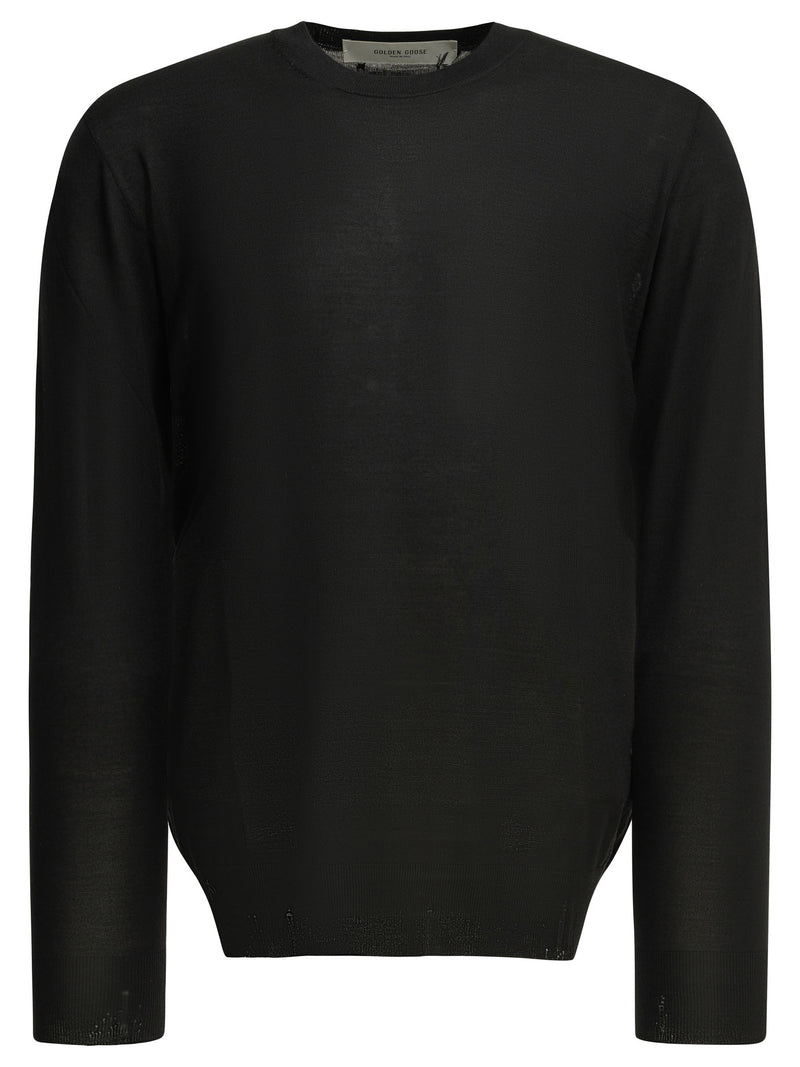 Golden Goose Golden Goose Wool Crew Neck Sweater Black - World Class Fashion